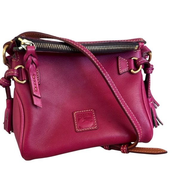 Dooney & Bourke Mini Pink Florentine Leather Crossbody Bag - Picture 2 of 16